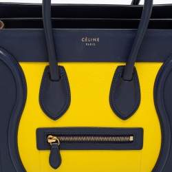 Pre Owned Celine Multicolor Leather Micro Luggage Tote