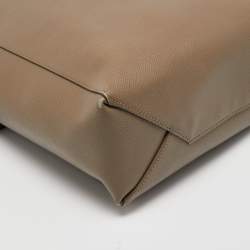 Pre Owned Celine Beige Grained Leather Small Vertical Cabas Tote