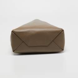 Pre Owned Celine Beige Grained Leather Small Vertical Cabas Tote