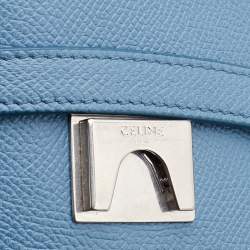Pre Owned Celine Blue Leather Micro Belt Top Handle Bag