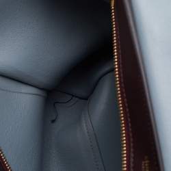 Pre Owned Celine Multicolor Leather and Suede Medium Trapeze Top Handle Bag