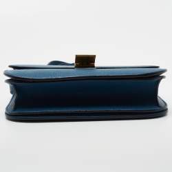 Pre Owned Celine Blue Leather Medium Classic Box Shoulder Bag 