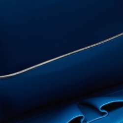 Pre Owned Celine Blue Leather Medium Classic Box Shoulder Bag 