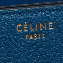 Pre Owned Celine Blue Leather Medium Classic Box Shoulder Bag 