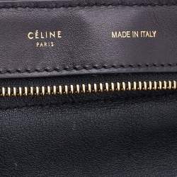 مملوكة مسبقًا Celine Black/Brown Leather and Calf Hair Medium Trapeze Top Handle Bag