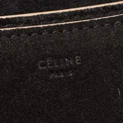 Pre Owned Celine Black Suede and Leather Diamond Clutch