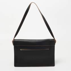 Pre Owned Celine Black Suede and Leather Diamond Clutch