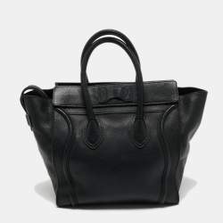 مملوكة مسبقًا Celine Black Leather Small Luggage Tote