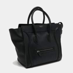 مملوكة مسبقًا Celine Black Leather Small Luggage Tote