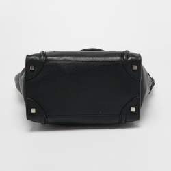 مملوكة مسبقًا Celine Black Leather Small Luggage Tote