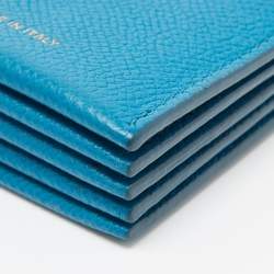 Pre Owned Celine Blue/Beige Leather Accordeon Card Holder