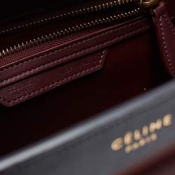 Pre Owned Celine Tricolor Leather Micro Luggage Tote