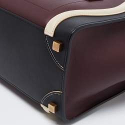 Pre Owned Celine Tricolor Leather Micro Luggage Tote
