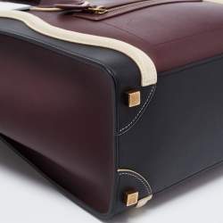 Pre Owned Celine Tricolor Leather Micro Luggage Tote