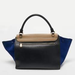 Pre Owned حقيبة سيلين ترابيز سويدي وجلد ثلاثي اللون متوسطة