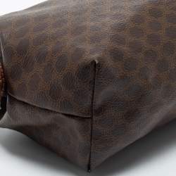 Celine Brown Macadam Coated Canvas and Leather Pouch
