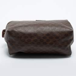 Celine Brown Macadam Coated Canvas and Leather Pouch