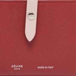 Pre Owned Celine Brown Leather Medium Multifunction Strap Bifold Wallet