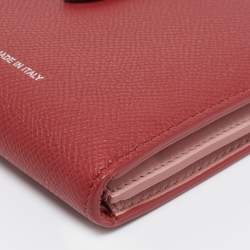 Pre Owned Celine Brown Leather Medium Multifunction Strap Bifold Wallet