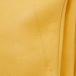 Pre Owned Celine Yellow Leather Trio Crossbody Bag