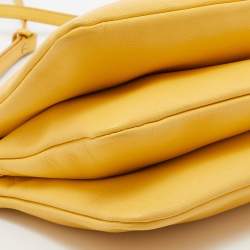 Pre Owned Celine Yellow Leather Trio Crossbody Bag