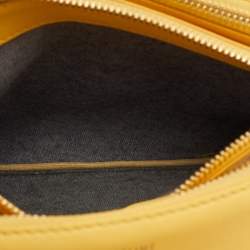 Pre Owned Celine Yellow Leather Trio Crossbody Bag