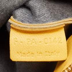Pre Owned Celine Yellow Leather Trio Crossbody Bag
