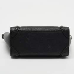 Pre Owned Céline Black Leather Nano Luggage Tote
