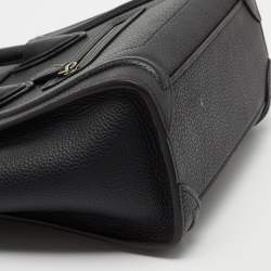 Pre Owned Céline Black Leather Nano Luggage Tote