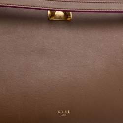 Pre Owned Celine Brown Leather Mini Belt Top Handle Bag