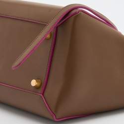 Pre Owned Celine Brown Leather Mini Belt Top Handle Bag