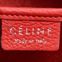 مملوكة مسبقًا حقيبة يد سيلين نانو لاغيدج جلد برتقالية