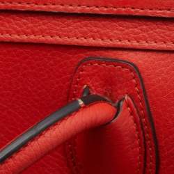 مملوكة مسبقًا حقيبة يد سيلين نانو لاغيدج جلد برتقالية