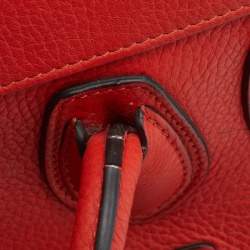 مملوكة مسبقًا حقيبة يد سيلين نانو لاغيدج جلد برتقالية