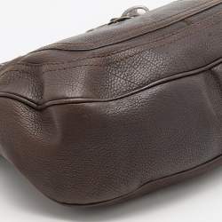 Pre Owned Celine Brown Leather Vintage Shoulder Bag