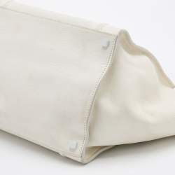 Pre Owned Celine White Leather Medium Phantom Luggage Tote