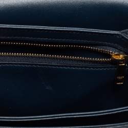 Pre Owned Celine Beige Canvas and Leather Teen Triomphe Shoulder Bag