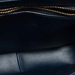 Pre Owned Celine Beige Canvas and Leather Teen Triomphe Shoulder Bag