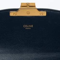 Pre Owned Celine Beige Canvas and Leather Teen Triomphe Shoulder Bag