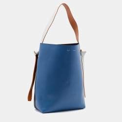 Pre Owned Celine Multicolor Leather Oversized Twisted Cabas Tote