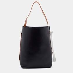 Pre Owned Celine Multicolor Leather Oversized Twisted Cabas Tote