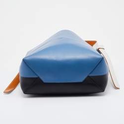 Pre Owned Celine Multicolor Leather Oversized Twisted Cabas Tote