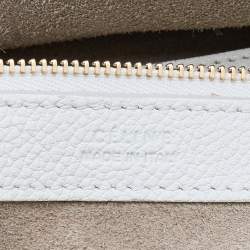 Pre Owned Celine White Leather Small Cabas Phantom Tote