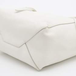 Pre Owned Celine White Leather Small Cabas Phantom Tote