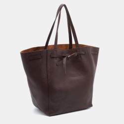 Pre Owned Celine Brown Leather Medium Cabas Phantom Tote