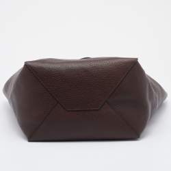 Pre Owned Celine Brown Leather Medium Cabas Phantom Tote
