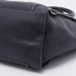 Pre Owned Céline Grey Leather Mini Luggage Tote