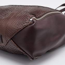 Pre Owned Celine Brown Python and Leather Vertical Cabas Tote