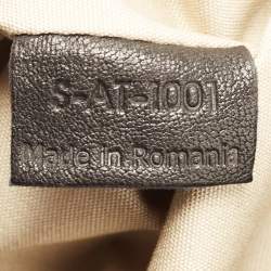 Pre Owned Celine Green/Black Canvas and Leather Shoulder Bag