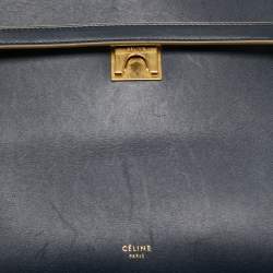 Pre Owned حقيبة سيلين جلد أسود ذات حزام يد علوية صغيرة